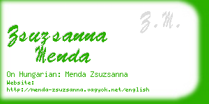 zsuzsanna menda business card